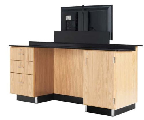 Разнообразные пространства Письменный стол инструктора VersaCurve:Мебель:Письменные столы | Фишер Сайентифик