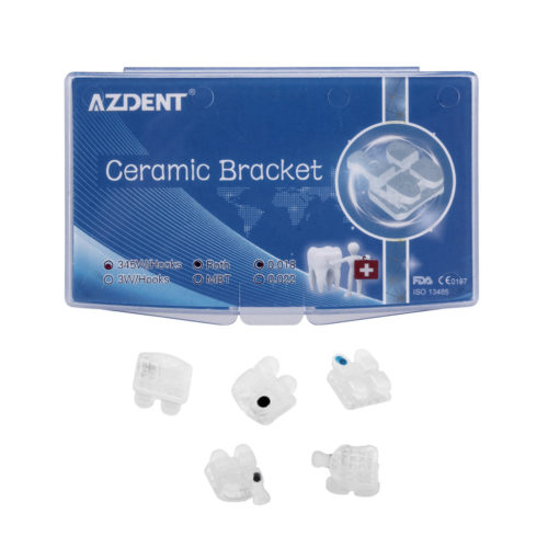 AZDENT Стоматологическая керамическая скоба Roth 0,018 Крючки на 345 20 шт./кор.