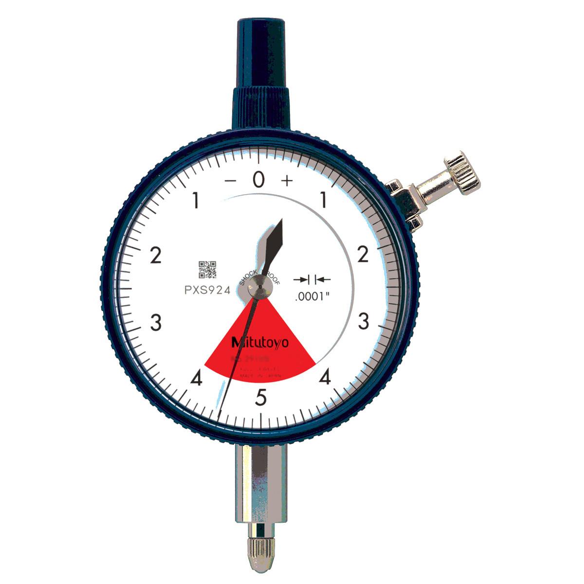 Mitutoyo 2910AB-10 Циферблатный индикатор на один оборот 0,008 дюйма, 0,01 дюйма на оборот 4-0-4 Циферблат с плоской задней частью