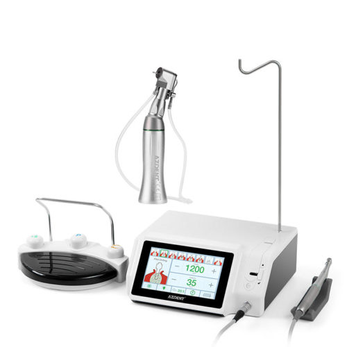 AZDENT Dental Implant Motor Хирургический бесщеточный цветной сенсорный экран с оптоволоконным углом 20:1 80Ncm Функция автокалибровки