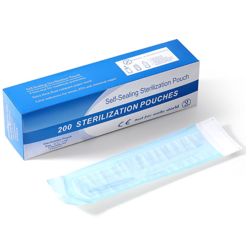 Стоматологический Самозакрывающийся Мешок для Стерилизации 2.75'x 10' 200шт/Коробка