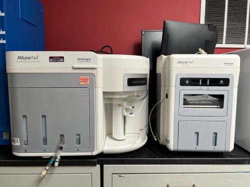 Life Technologies Attune NXT AFC2 с автосамплером Attune NxT. Синие и красные лазеры. Проточный цитометр
