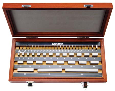 Набор метрических прямоугольных концевых концевых мер – основание 1 мм