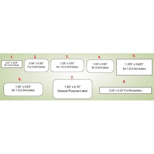 Thermal transfer cryo-tags, 1 inch core