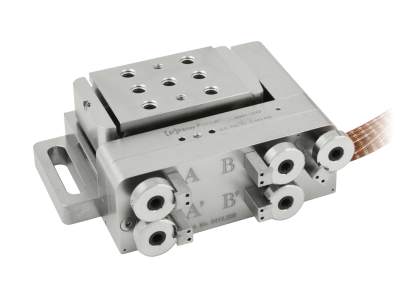 Моторизованный XYZθxθy выравниватель наклона, сверхвысокий вакуум, M6 Модель: 8081M-UHV