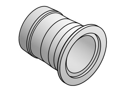 Фланцевый переходник ISO-KF, NW16 ISO-KF на резиновый шланг 0,625 или 0,75 дюйма Модель: 100311801