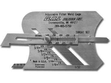 Cat #3 Adjustable Fillet Weld Gauge