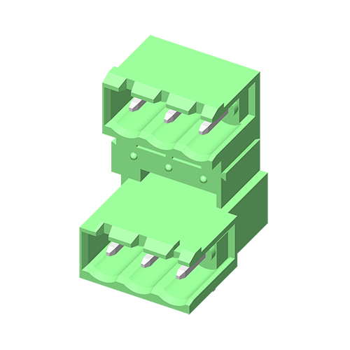 Съемная клеммная колодка 5TP500R-2ETN 5,0 мм прямоугольного типа