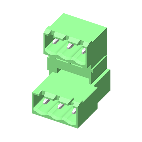 Съемная клеммная колодка 5TP500R-2TCN 5,0 мм прямоугольного типа