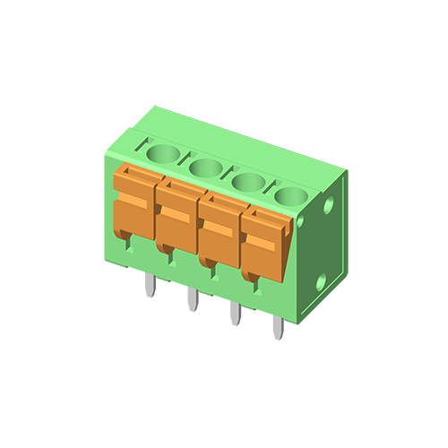 тип блока 5.0мм весны ПКБ 5ТР500С-142Н терминальный прямой