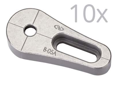 Базовый блок с прорезями, диапазон 0,68 дюйма, один слот, нержавеющая сталь, 10 шт. Модель: B-05A-PK