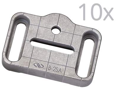 Базовый блок XY с двумя прорезями, нержавеющая сталь, диапазон 1,0 дюйма, 10 шт. Модель: B-2SA-PK