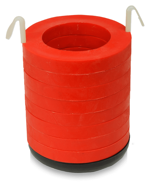 Узел адаптера полипропиленовой трубки диаметром 62 мм для многодисковых дисков, в количестве 1 шт.