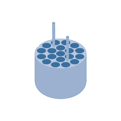 Диаметр 17,5 мм, адаптер для пробирок для крови 10 мл, 19 пробирок на адаптер