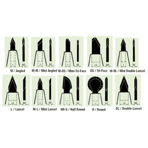 Diamond dissecting knives