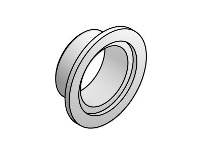 Приварной фланец ISO-KF, NW10, наружный диаметр трубы 0,5 дюйма, длина 0,5 дюйма, нержавеющая сталь 304 Модель: 100310300