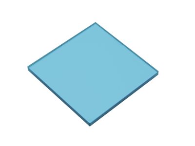 Полосовой фильтр, цветное стекло, 50,8 x 50,8 мм, синий полосовой фильтр, стекло BG39 Модель: FSQ-BG39