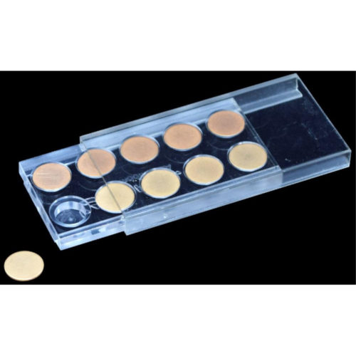 Металлические диски для образцов АСМ, позолоченные, с держателем