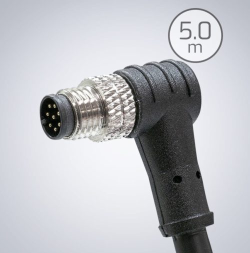 8-контактный кабель M8 GPIO [прямой угол, вниз (Triton) / вверх (Atlas Helios)] - 5,0 м