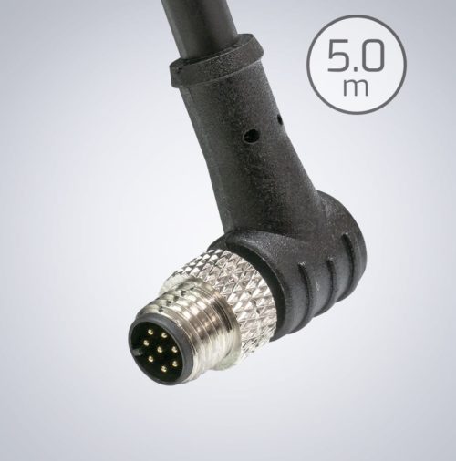 8-контактный кабель M8 GPIO [прямой угол, вверх (Triton) / вниз (Atlas Helios)] - 5,0 м