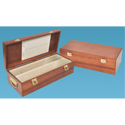 Ящики для хранения слайдов из твердой древесины, 100 слайдов