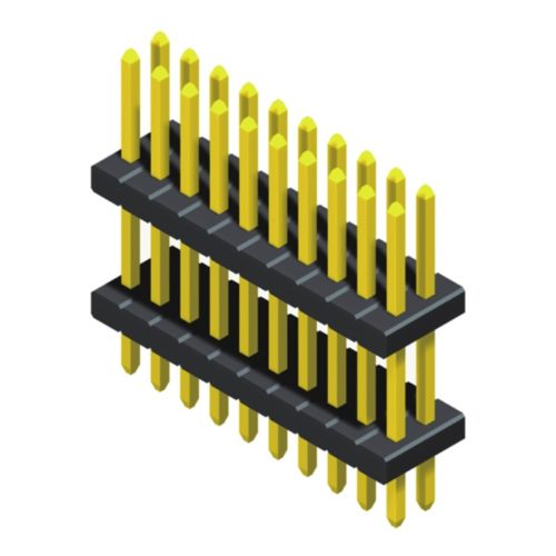 5PH3DDA25-2XXXXXNNXU-00 Штыревой разъем 1,27 мм, 2 ряда, высота = 2,5 мм, прямой тип стека