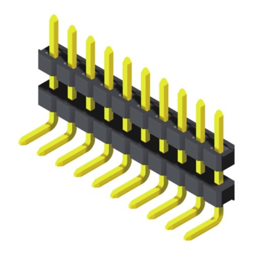 5PH2DRA20-1XXXXNNXL-00 Штыревой разъем 2,0 мм, 1 ряд, высота = 2,0 мм, прямоугольный стек
