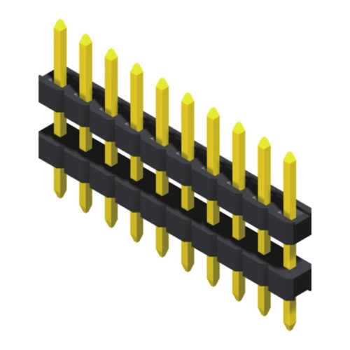 5PH2DDA20-1XXXXXXXXX-00 Штыревой разъем 2,0 мм, 1 ряд, высота = 2,0 мм, прямой тип стека
