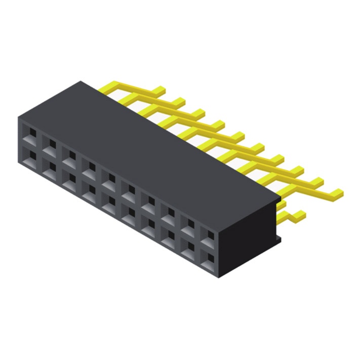 5PS2MRA63-2XXXXNNNXU-00 Розетка 2,0 мм, 2 ряда, высота = 6,35 мм, SMT, тип R/A