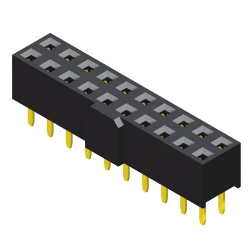 5PS2SDB40-2XXXXBNNTU-00 Розетка 2,0 мм, 2 ряда, высота = 4,0 мм, прямой тип B с выпуклостью