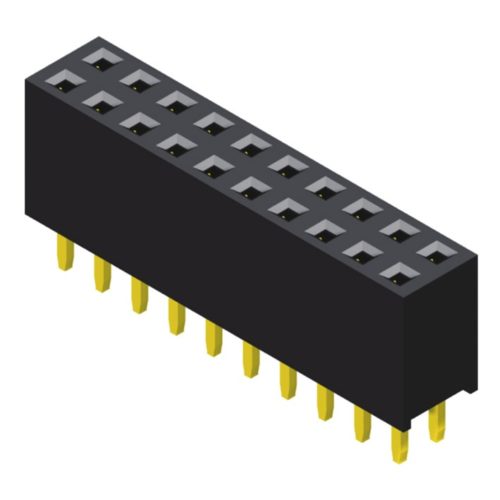 5PS2SDB63-2XXXNNNNXU-00 Розетка 2,0 мм, 2 ряда, высота = 6,35 мм, прямой тип
