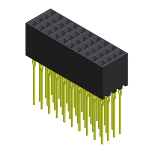 5PS2FSC94-4XXXXXNNTU-00 Коллектор с внутренней резьбой 2,0 мм, 4 ряда, высота = 9,35 мм, прессовая посадка