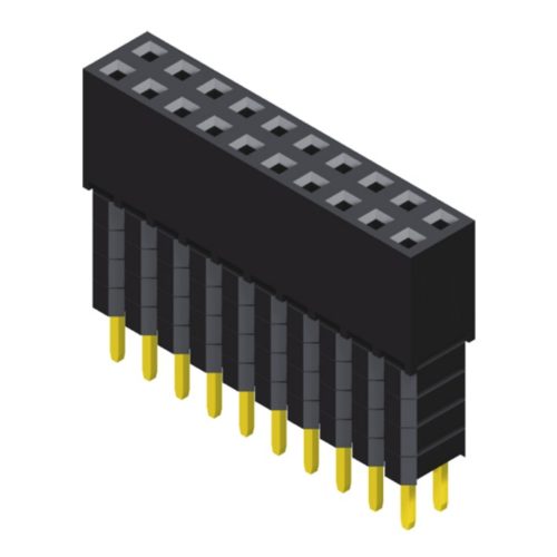 5PS2EAA63-2XXXX5XUXXXXXX-00 Женский коллектор 2,0 мм 2-рядный повышенный прямой тип