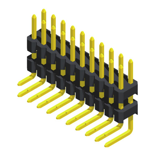 5PH1DRA25-2XXXNNXX-00 Штыревой разъем 2,54 мм, 2 ряда, высота = 2,5 мм, прямоугольный стек