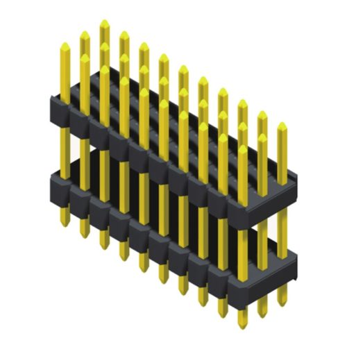 5PH1DDA25-3XXXNNXX-00 Штыревой разъем 2,54 мм, 3 ряда, высота = 2,5 мм, прямой тип стека