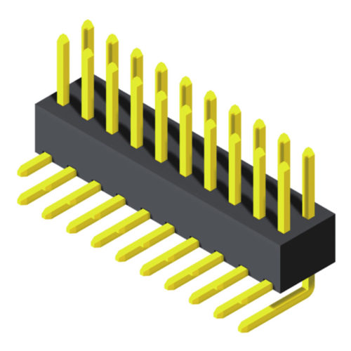 5PH1RDA43-2XXXXXNNXU-00 Контактная колодка 2,54 мм, 2 ряда, высота = 4,3 мм, прямоугольный тип