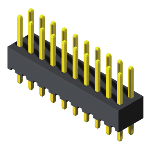 5PH1SDA43-2XXXXXNNXX-00 Контактный разъем 2,54 мм, 2 ряда, высота = 4,3 мм, прямой тип