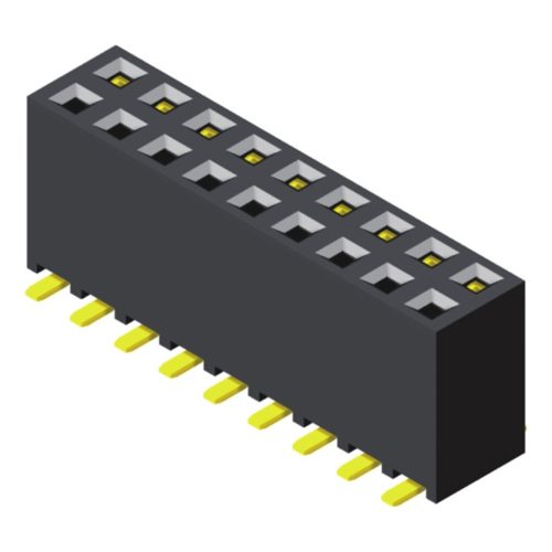 5PS1TMB85-2XXXXNNNXU-00 Розетка 2,54 мм, 2 ряда, высота = 8,5 мм, тройной контакт, тип SMT