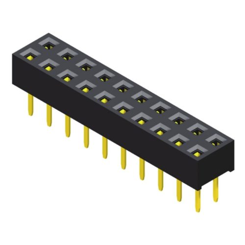 5PS1SUA35-2XXXXNNNTU-00 Розетка 2,54 мм, 2 ряда, высота = 3,55 мм, многоконтактный прямой тип