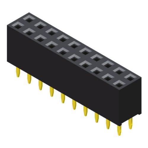 5PS1SDB71-2XXXXNNNTU-00 Розетка 2,54 мм, 2 ряда, высота = 7,1 мм, прямой тип