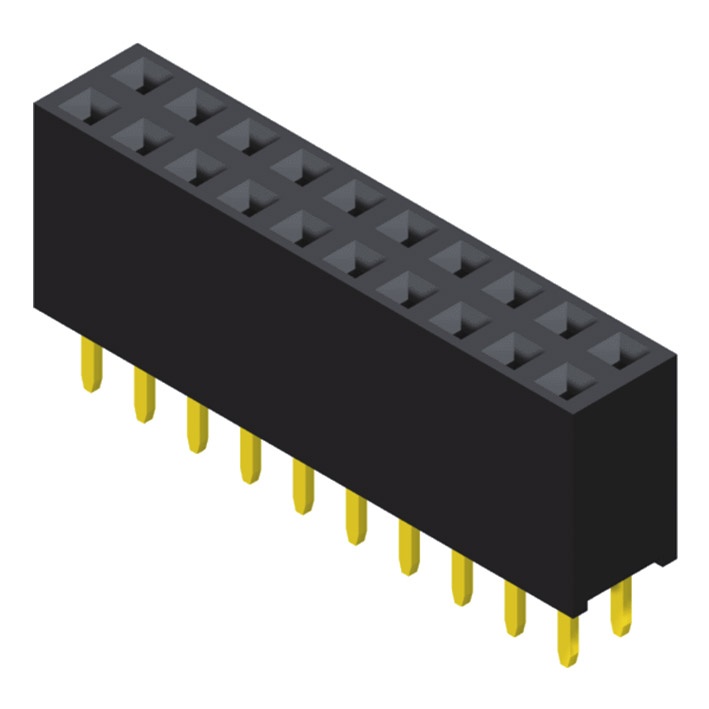 5PS1SDB85-2XXXXNNNXL-00 Гнездовой разъем 2,54 мм, 2 ряда, высота = 8,5 мм, контакт Y, прямой тип