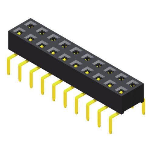 5PS1BSA35-2XXXXNNNXU-00 Розетка 2,54 мм, 2 ряда, высота = 3,55 мм, нижний ввод