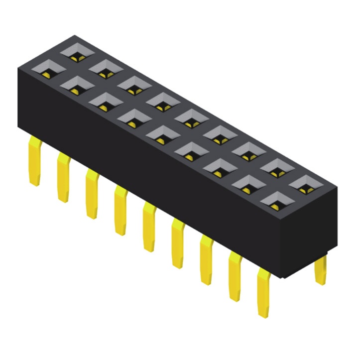 5PS1BSA50-2XXXXNNCXU-00 Розетка 2,54 мм, 2 ряда, высота = 5,0 мм, двойной ввод C, тип