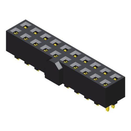 5PS1KSA50-2XXXXBNNXU-00 Вилка с внутренней резьбой 2,54 мм, 2 ряда, высота = 5,0 мм, двухрядная, с выступом