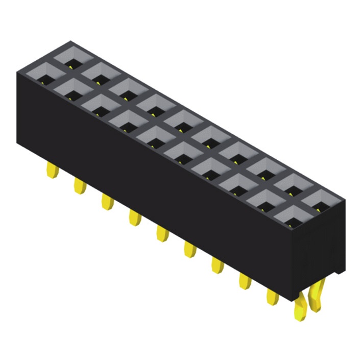 5PS1KSA57-2XXXNNNXU-00 Розетка 2,54 мм, 2 ряда, высота = 5,7 мм, двухрядная