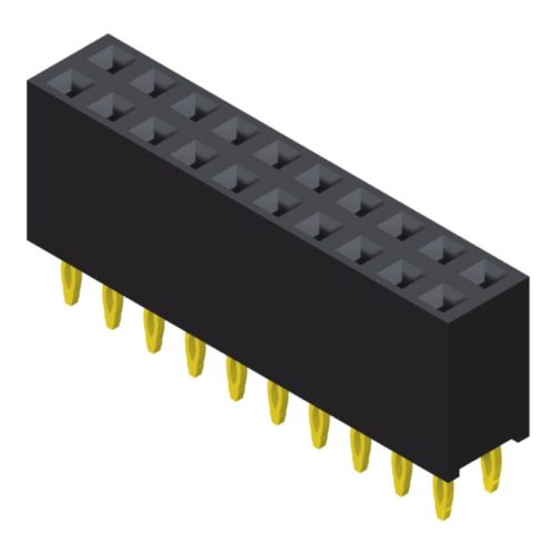 5PS1FSB85-2XXXXNNNXL-00 Вилка с внутренней резьбой 2,54 мм, 2 ряда, высота = 8,5 мм, прессовая посадка