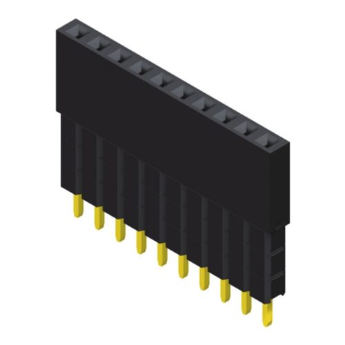 5PS1EAA85-1XXXX5XXXXXXXX-00 Гнездовой разъем 2,54 мм, 1 ряд, высота = 8,5 мм, штифт 0,64x0,60, приподнятый тип