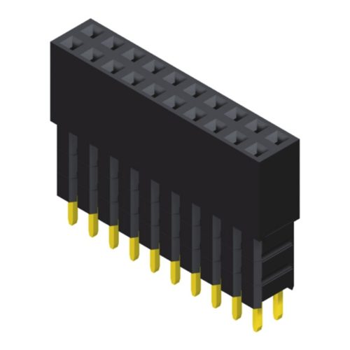 5PS1EAA85-2XXXX5XXXXXXXX-00 Гнездовой разъем 2,54 мм, 2 ряда, высота = 8,5 мм, штифт 0,64x0,60, приподнятый тип