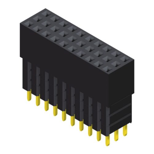 5PS1EAA85-3XXXX5XUXXXXXX-00 Гнездовой разъем 2,54 мм, 3 ряда, высота = 8,5 мм, штифт 0,64x0,60, приподнятый тип