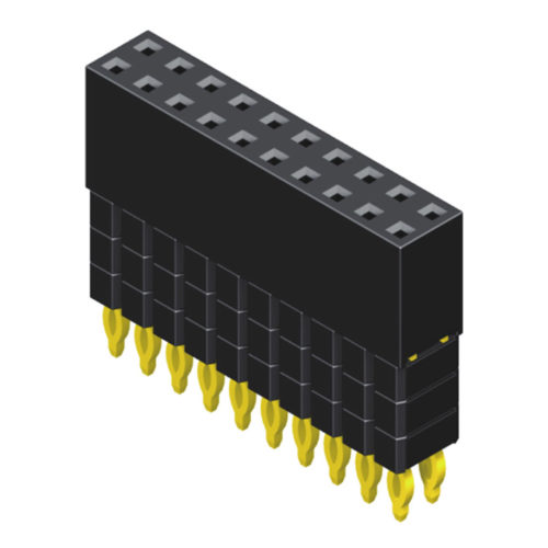 5PS1FEA85-2XXXX5TLXXXXXX-00 Розетка 2,54 мм, 2 ряда, высота = 8,5 мм, приподнятый пресс